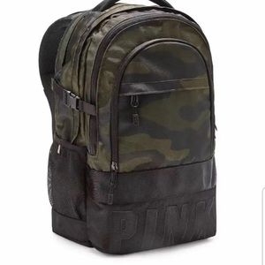 New VS PINK Collegiate Backpack Camo Large